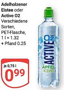 Adelholzen Eistee oder Active O2 – Verschiedene Sorten, 0,75 l
