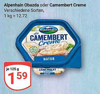 Alpenhain Obazda oder Camembert Creme, 125 g