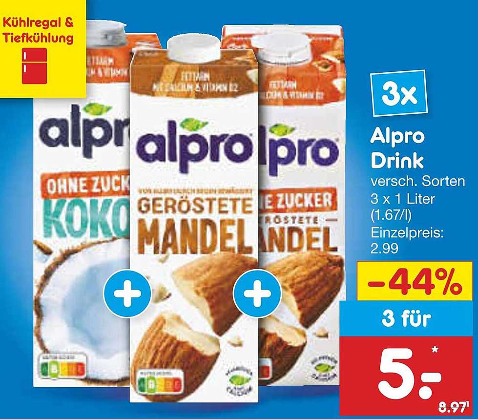 Alpro Drink – 3 x 1 Liter für nur 5 €