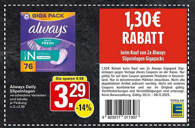 Always Daily Slips Gigapack - Für jeden Tag die richtige Wahl!