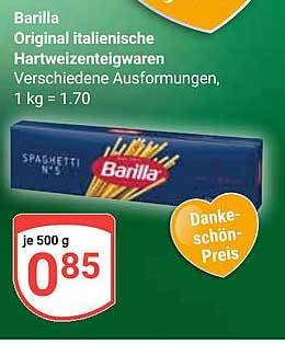 Barilla Original italienische Hartweizennudeln – Spaghetti N°5, 500 g