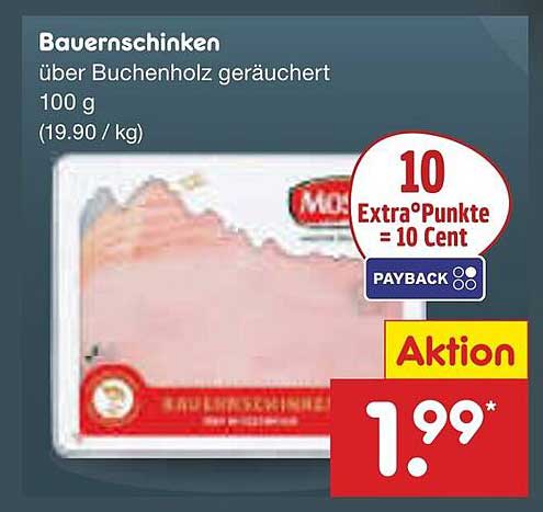 Bauernschinken über Buchenholz geräuchert