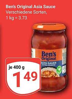 Ben's Original Asia Sauce, verschiedene Sorten, 400 g