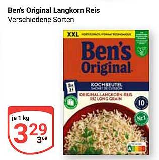 Ben's Original Langkorn Reis - Verschiedene Sorten