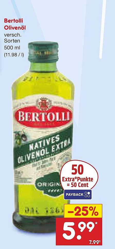 Bertolli Olivenöl verschiedene Sorten 500 ml
