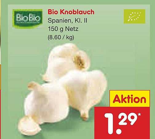 Bio Knoblauch 150 g Netz - Spanien, Kl. II