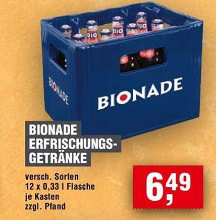 BIONADE Erfrischungsgetränke 12 x 0,33 l Flasche