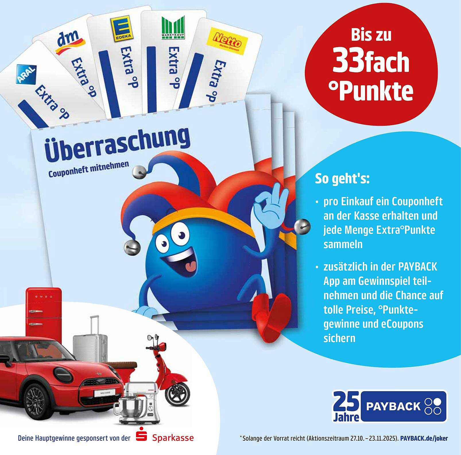 Bis zu 33fach Punkte mit dem Couponheft