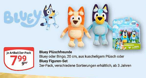 Bluey Plüschfreunde 2er-Pack