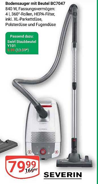 Bodensauger mit Beutel BC7047 von Severin