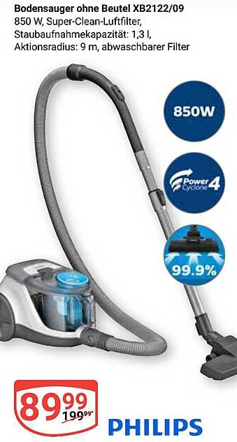 Bodensauger ohne Beutel XB2122/09