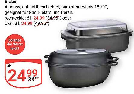 Bräter aus Aluguss – Antihaftbeschichtet und Backofenfest