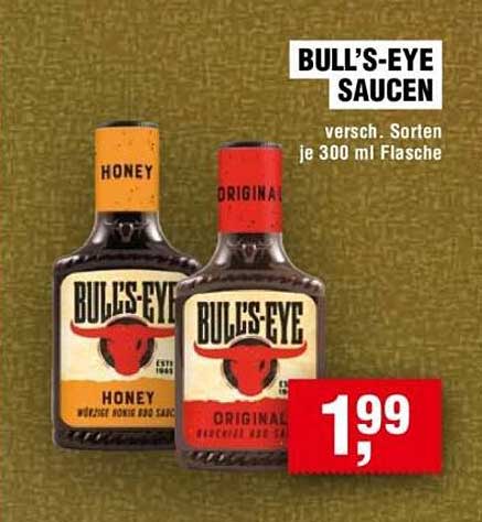 BULL’S-EYE SAUCEN – Verschiedene Sorten je 300 ml Flasche