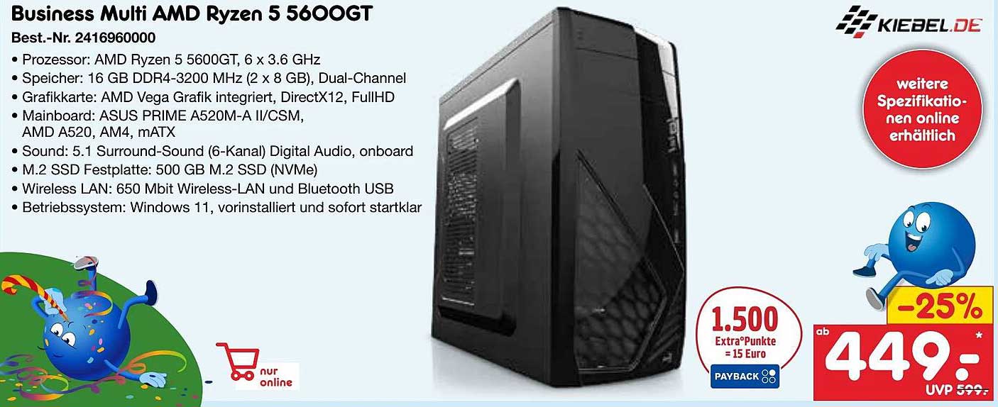 Business Multi AMD Ryzen 5 5600GT
