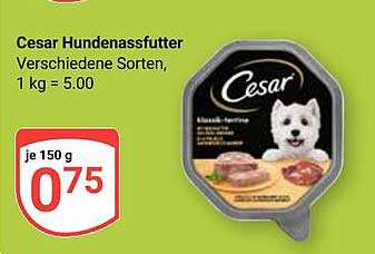Cesar Hundenassfutter - verschiedene Sorten, 150 g für nur 0,75 €