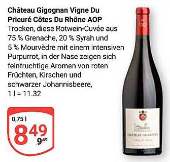 Château Gigognan Vigne Du Prieuré Côtes Du Rhône AOP