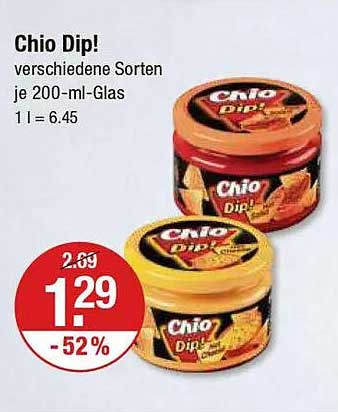 Chio Dip! verschiedene Sorten je 200-ml-Glas