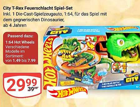City T-Rex Feuerschlacht Spiel-Set