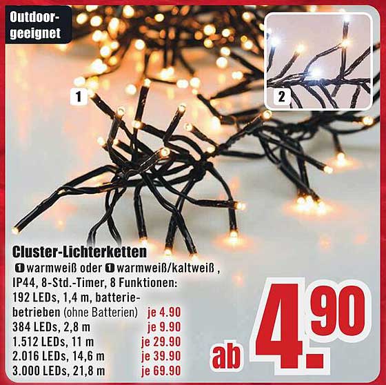 Cluster-Lichterketten ab 4,90 €