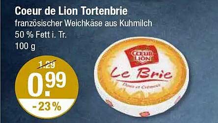 Coeur de Lion Tortenbrie, französischer Weichkäse aus Kuhmilch