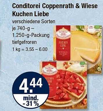 Conditorei Coppenrath & Wiese Kuchen Liebe - verschiedene Sorten