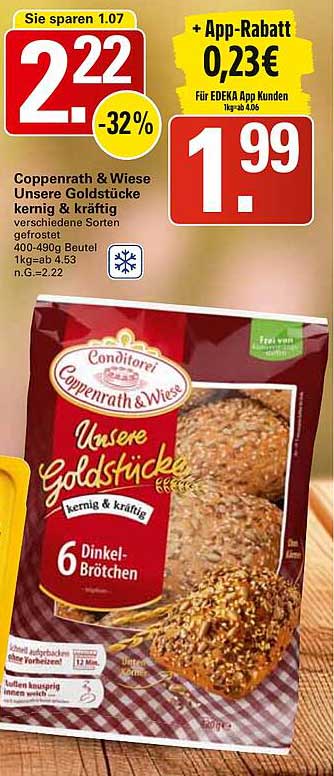 Coppenrath & Wiese Unsere Goldstücke Dinkel-Brötchen 6er Pack