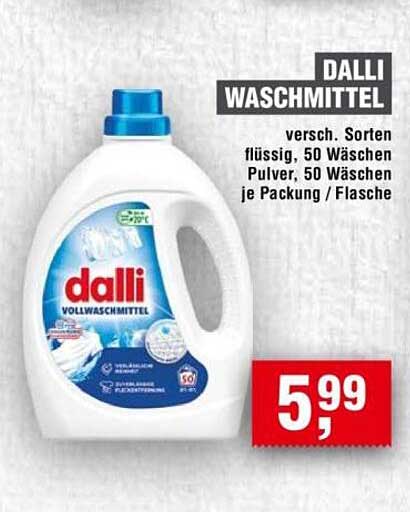 Dalli Waschmittel - Verschiedene Sorten, 50 Wäschen pro Packung