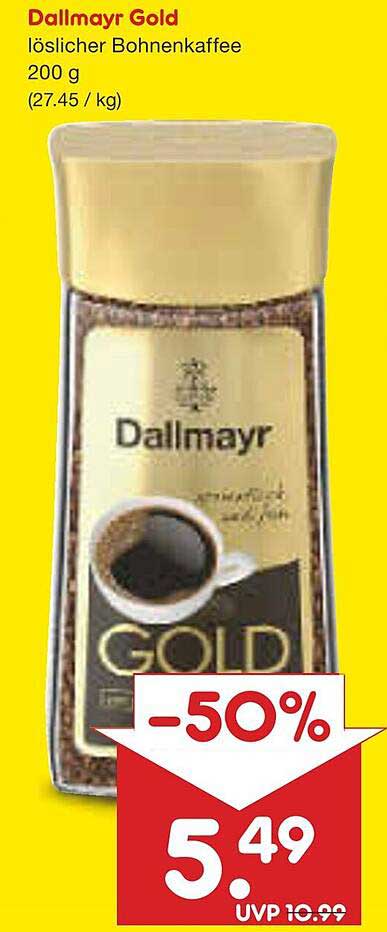 Dallmayr Gold löslicher Bohnenkaffee 200 g
