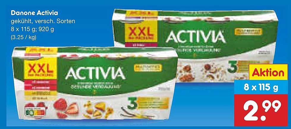 Danone Activia gekühlt, versch. Sorten 8 x 115 g