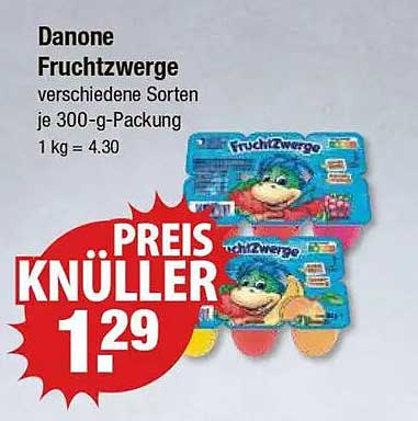 Danone Fruchtzwerge verschiedene Sorten je 300-g-Packung