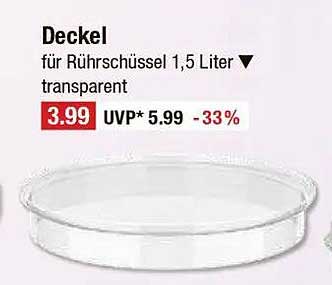 Deckel für Rührschüssel 1,5 Liter - transparent