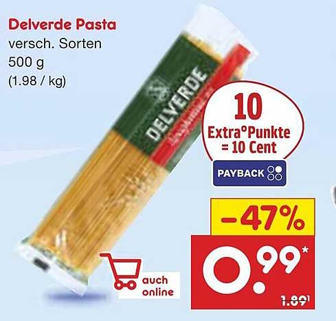 Delverde Pasta 500 g - Verschiedene Sorten