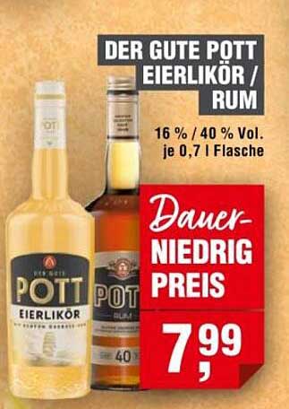 Der Gute Pott Eierlikör / Rum - 0,7 l Flasche