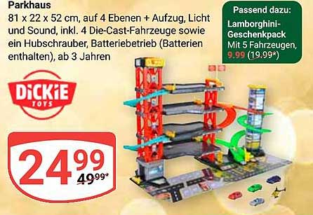 DICKIE TOYS Parkhaus mit Aufzug und Licht & Sound