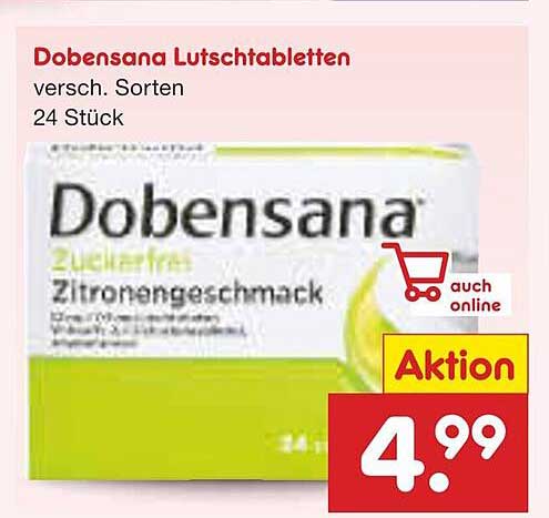 Dobensana Lutschtabletten - 24 Stück, zuckerfrei, verschiedene Sorten