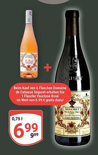 Domaine de Cabasse Séguret - 6 Flaschen kaufen und eine gratis Flasche Vaucluse Rosé erhalten!