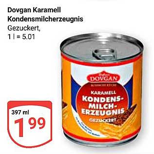 Dovgan Karamell Kondensmilcherzeugnis - Gezuckert, 397 ml für nur 1,99 €