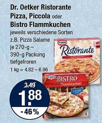 Dr. Oetker Ristorante Pizza, Piccola oder Bistro Flammkuchen - verschiedene Sorten