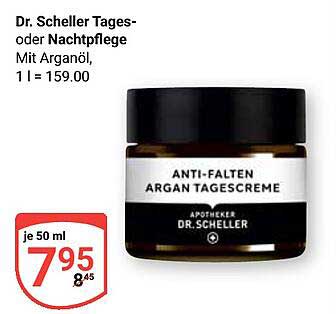Dr. Scheller Tages- oder Nachtpflege mit Arganöl, 50 ml