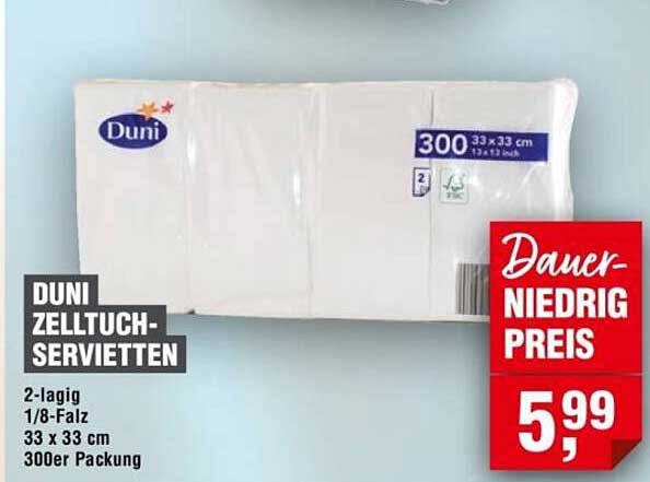 Duni Zelltuch-Servietten 300er Packung