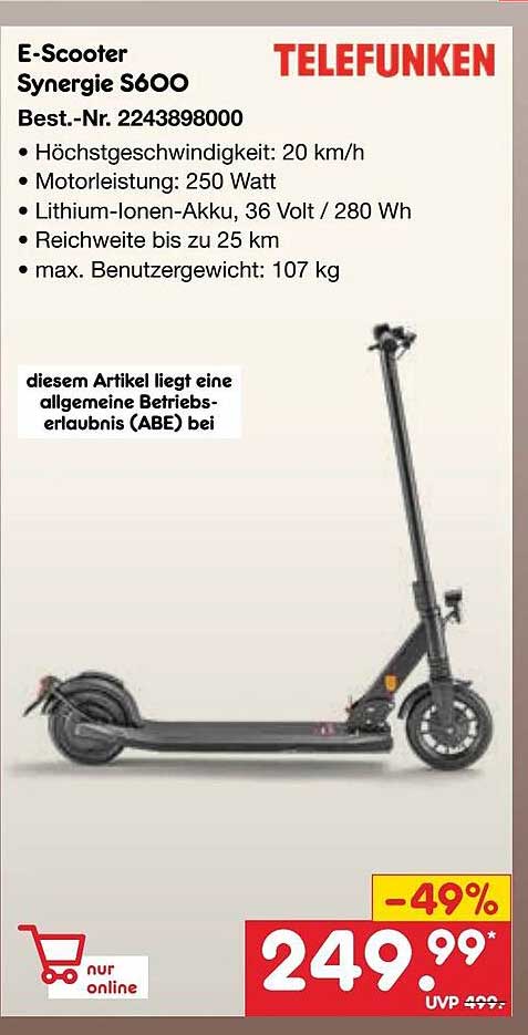 E-Scooter Synergie S600