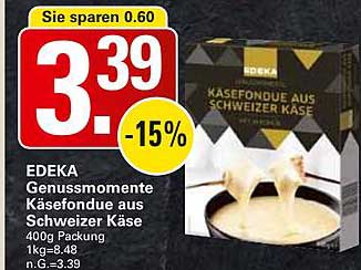 EDEKA Genusserlebnisse Käsefondue aus Schweizer Käse