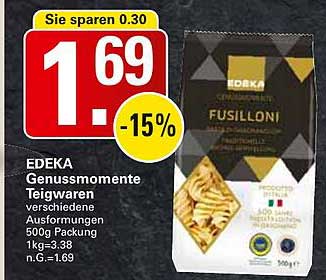 EDEKA Genussmomente Teigwaren - Fusilli 500g