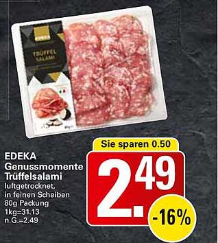 EDEKA Genussmomente Trüffelsalami – luftgetrocknet, 80g