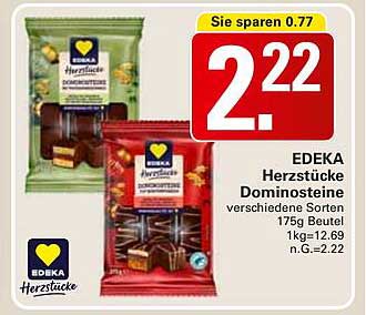 EDEKA Herzstücke Dominosteine 175g Beutel