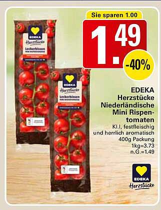 EDEKA Herzstücke Niederländische Mini Risptomaten 400g