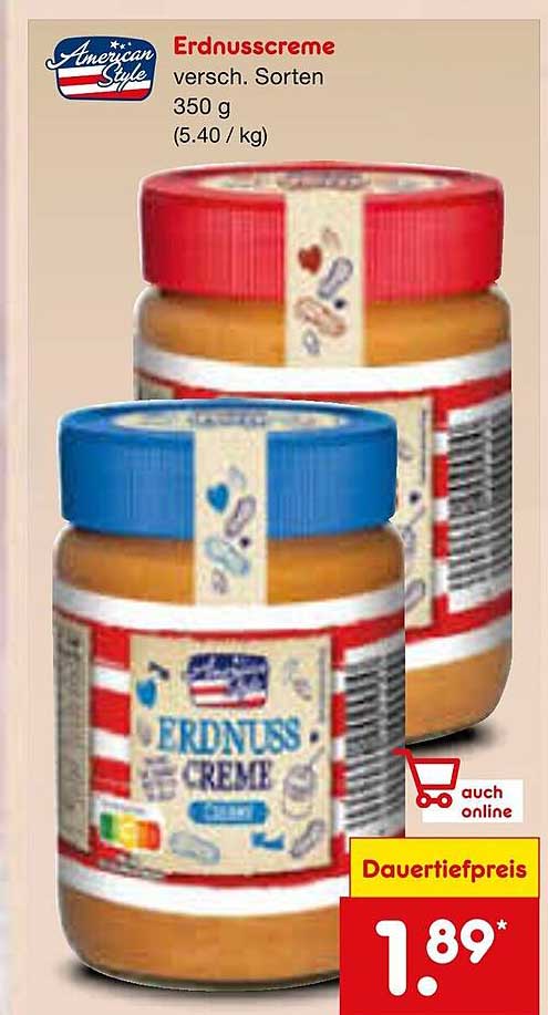 Erdnusscreme verschieden Sorten 350 g