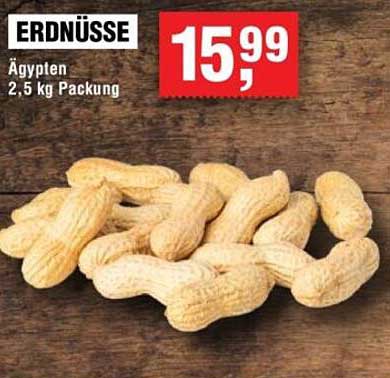 Erdnüsse Ägypten 2,5 kg Packung