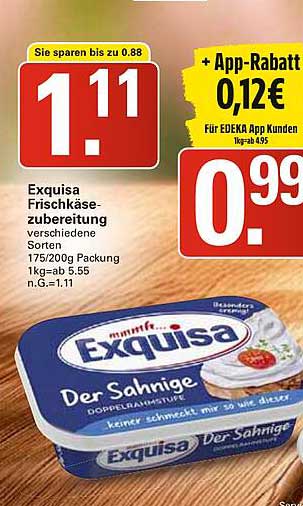 Exquisa Frischkäsezubereitung 175/200g