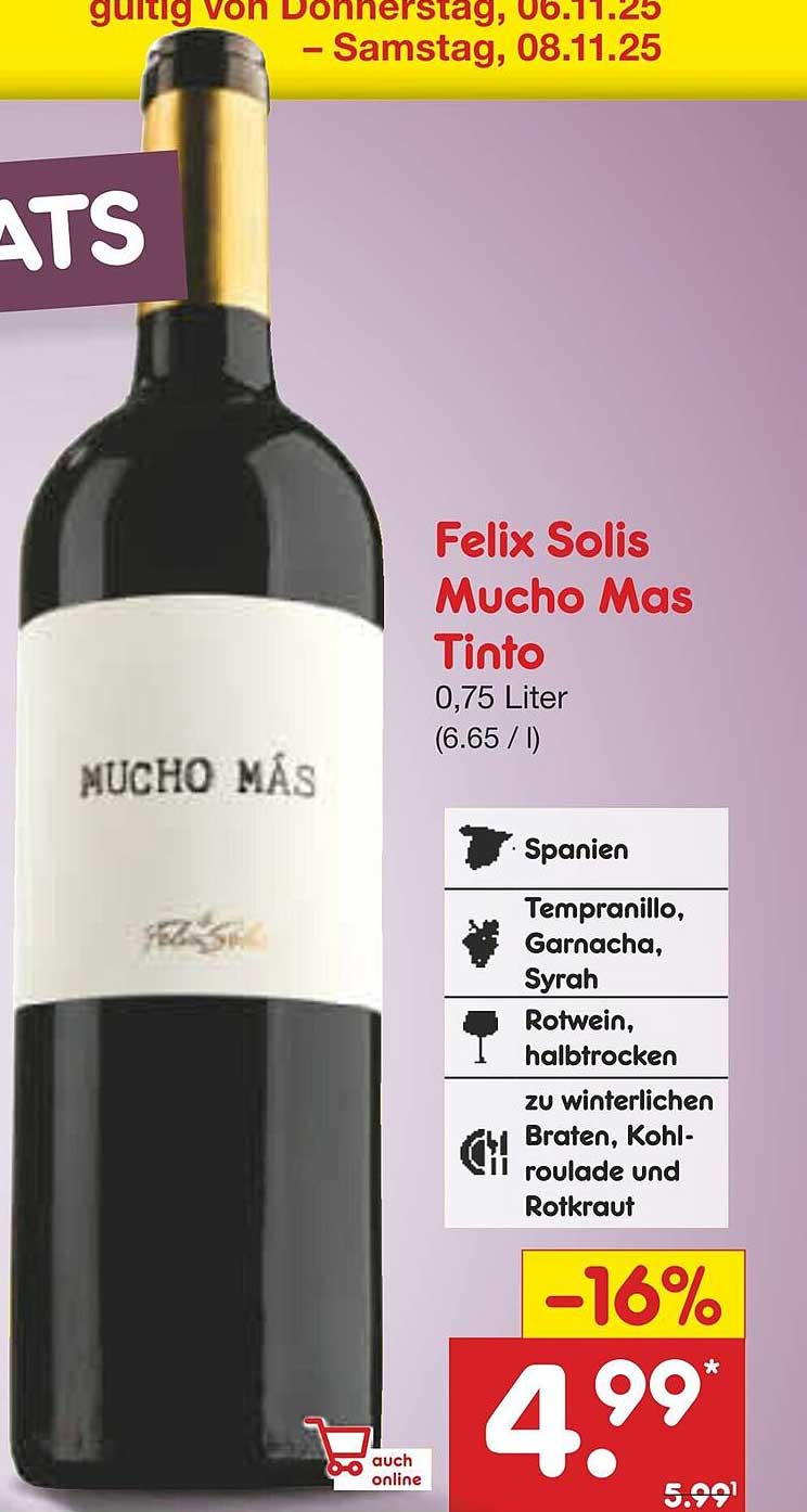 Felix Solis Mucho Mas Tinto 0,75 Liter
